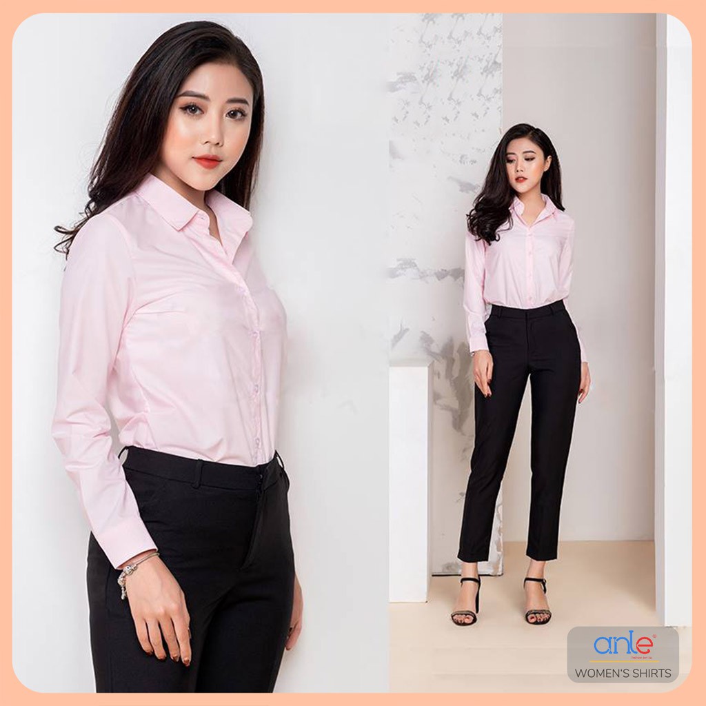 Áo sơ mi nữ cao cấp - Lụa Nhật - Dáng Đẹp