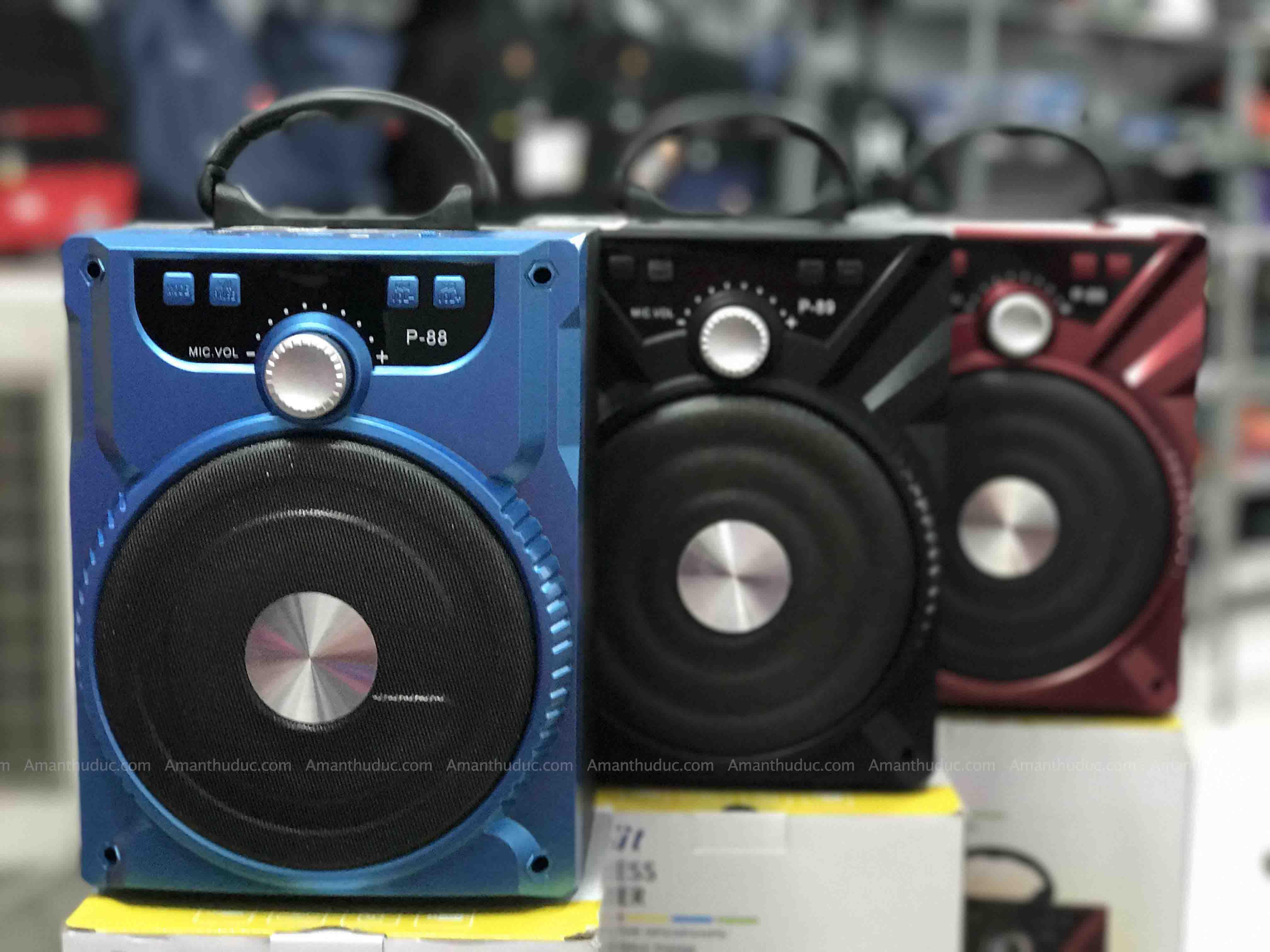 [HCM]Loa Bluetooth P88 tặng kèm micro karaoke