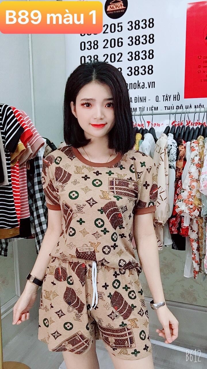 Bộ mặc nhà nữ - Bộ đồ nữ cộc tay