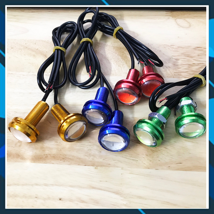 Đèn xi nhan xe máy- Đèn led xi nhan cúc áo trang trí xe máy, đèn báo hiệu xe máy