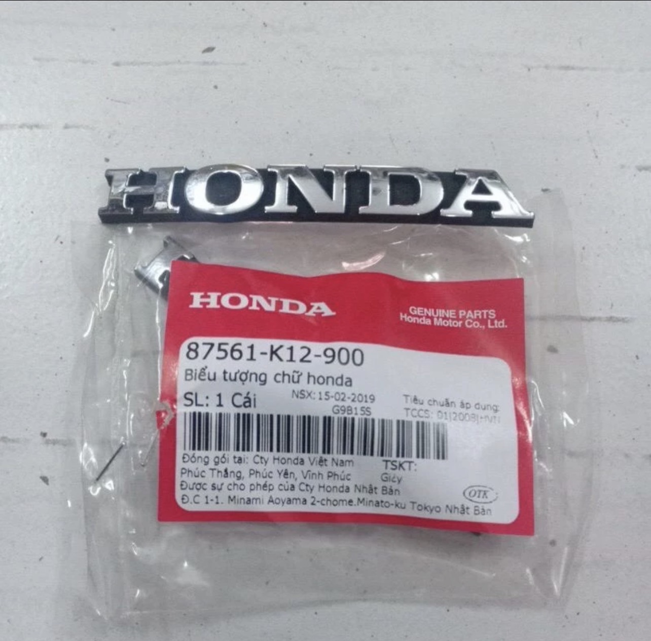 Tem logo Mặt Nạ Honda Lead 125 2013-2016 (87561K12900)