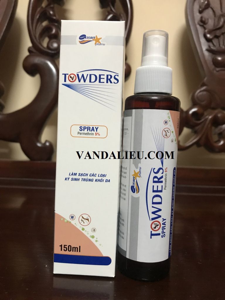 XỊT TOWDERS SPRAY 150ML. PERMETHRIN 5%.