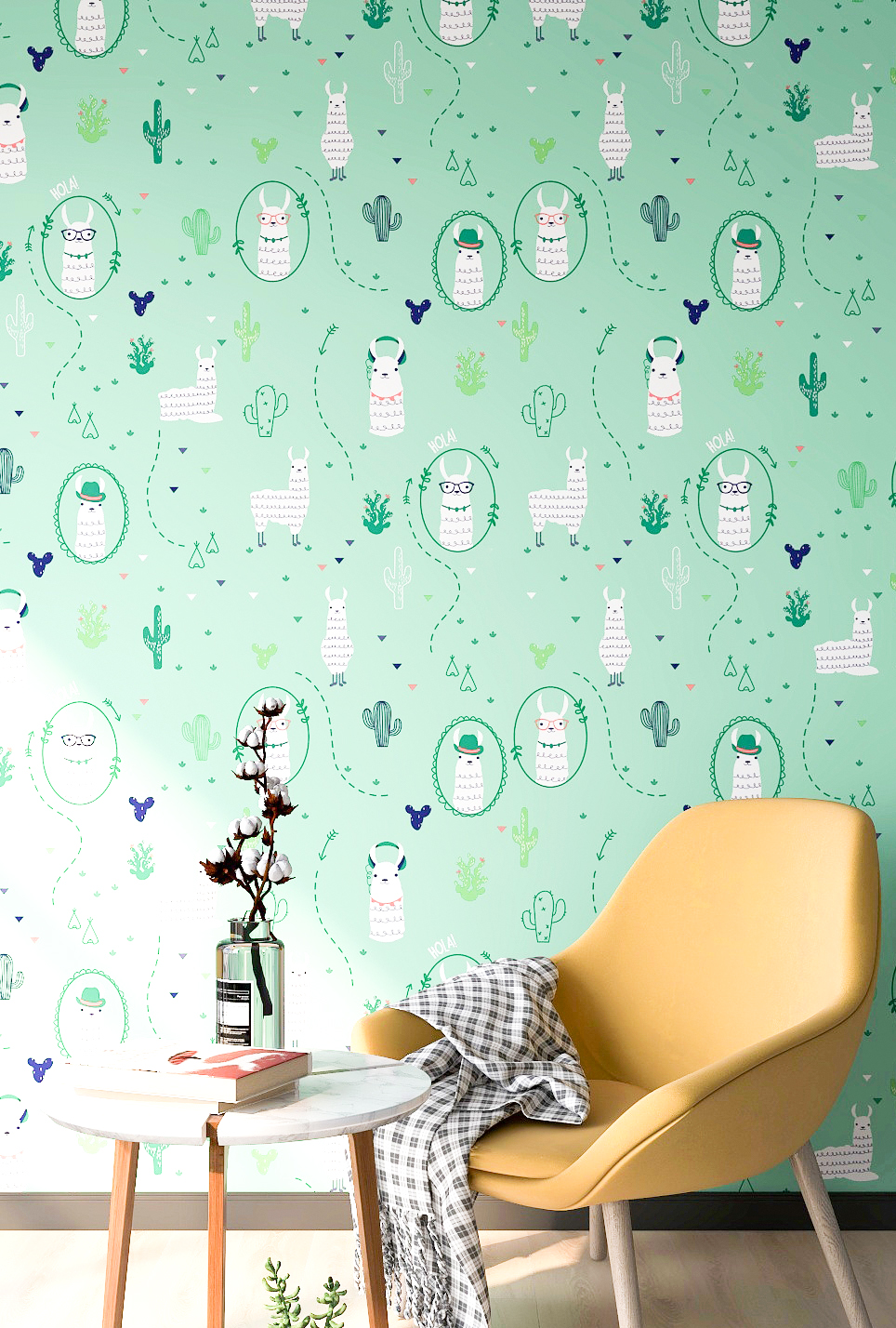 Giấy dán tường ko cần thêm keo kẻ ô phong cách sang trọng Hàn Quốc Khổ 5M HPMWallpaper