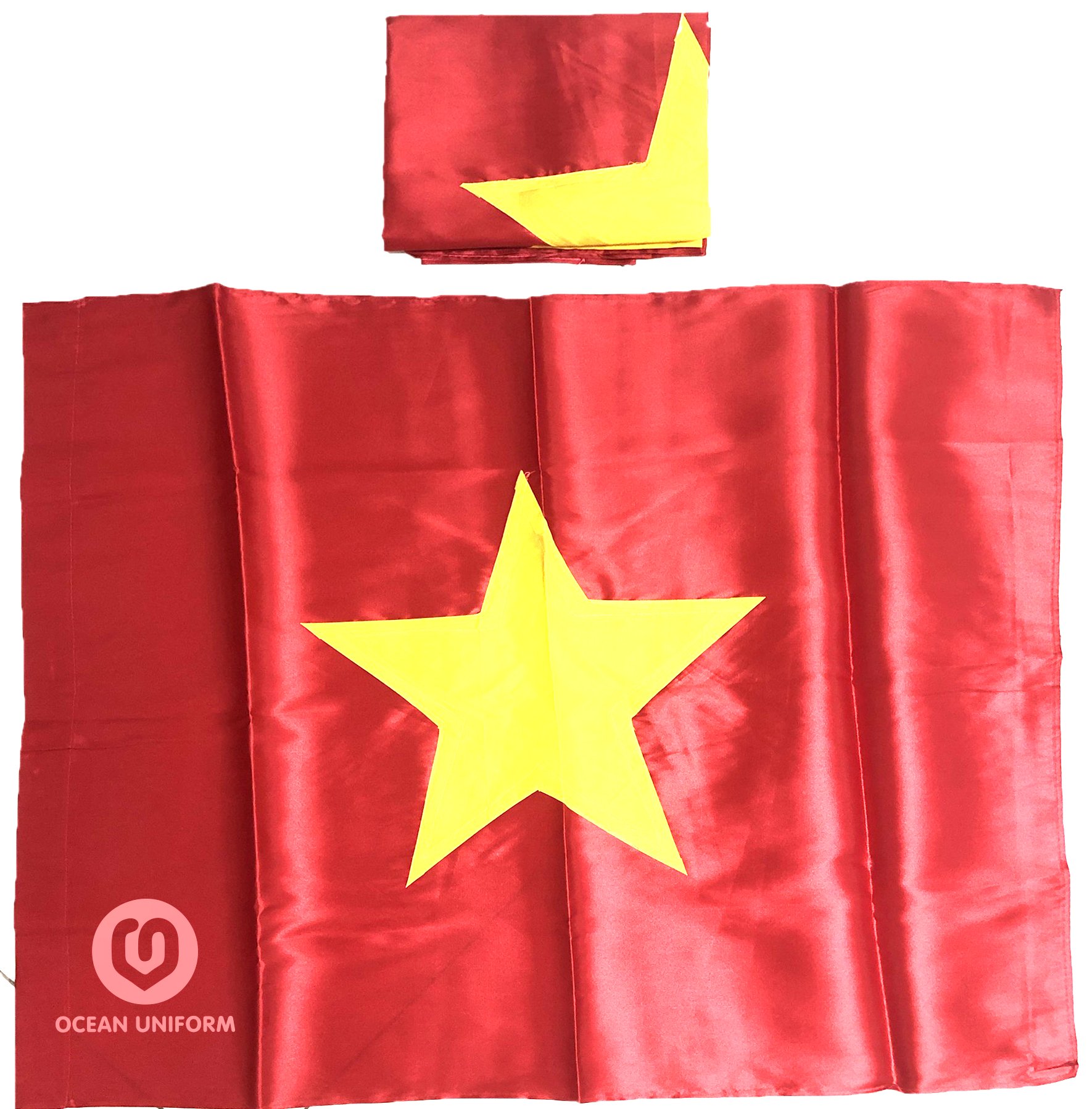 Siêu sale cờ tổ quốc vải sa tanh 70*90cm - siêu bền giá rẻ
