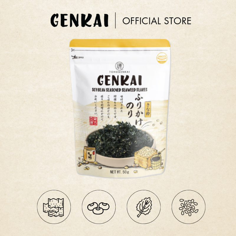 Rong Biển Trộn Cơm GENKAI Đậu nành 40g