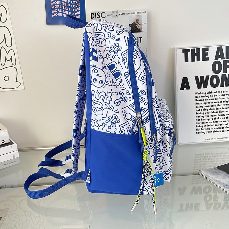 Balo ulzzang kẻ caro đi học học sinh sinh viên Hàn Quốc cao cấp chống nước Lemone BL292