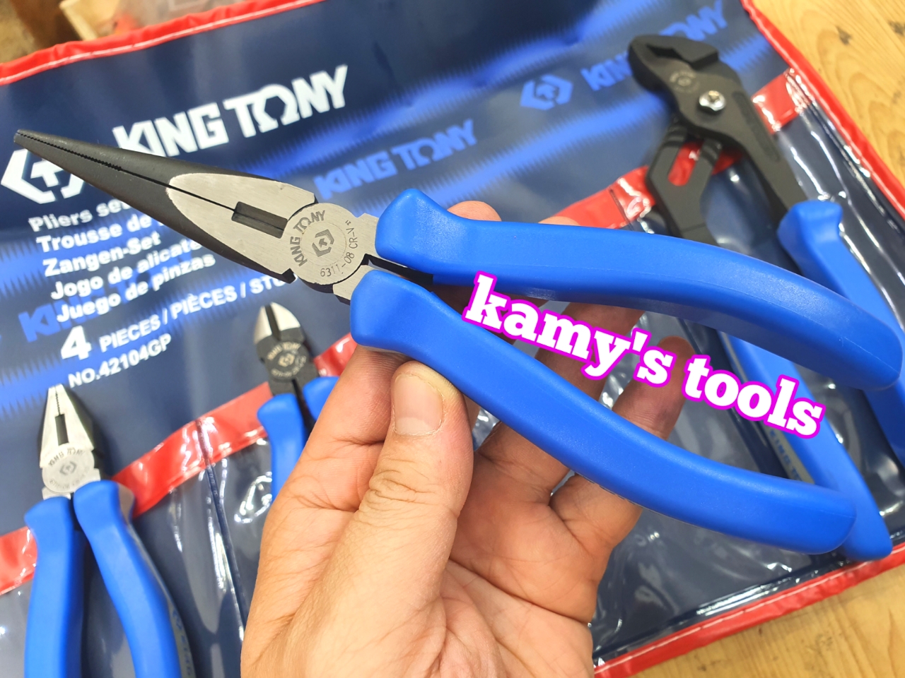 [HCM]Bộ kìm 4 cái Kingtony model 42104GP (Kìm cắt điện nhọn mỏ quạ)