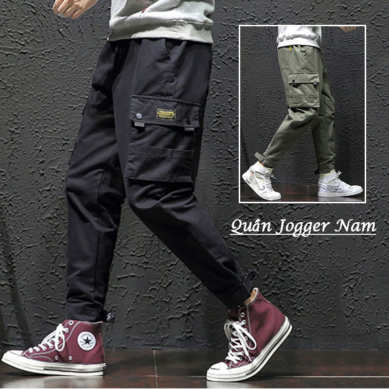 Quần Jogger Thể Thao Nam Đơn Giản Bo Gấu Cá Tính Phối Túi Hộp Cá Tính Chất Thun PC Cao Cấp Thời Trang FASHION4MEN JOGGER NAM 9000056C