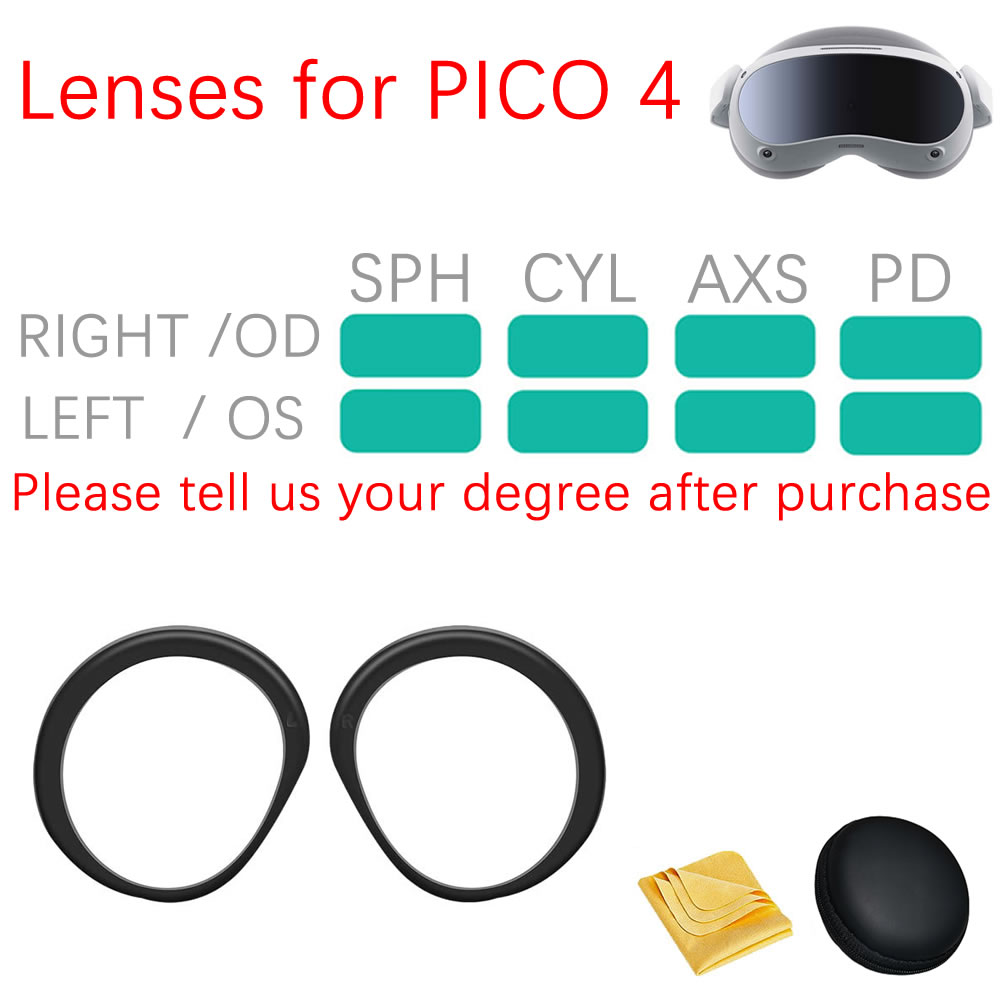 Lentes de prescrição VR Para Oculus Quest 2, lente miopia, Pico 4, lente PS VR2, óculos chống luz Azul, óculos magnéticos acessórios