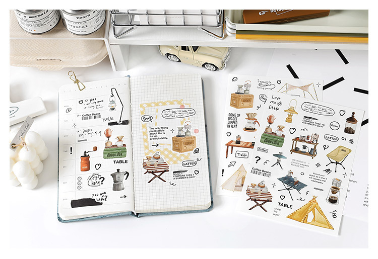 Set 2 tấm sticker Camping