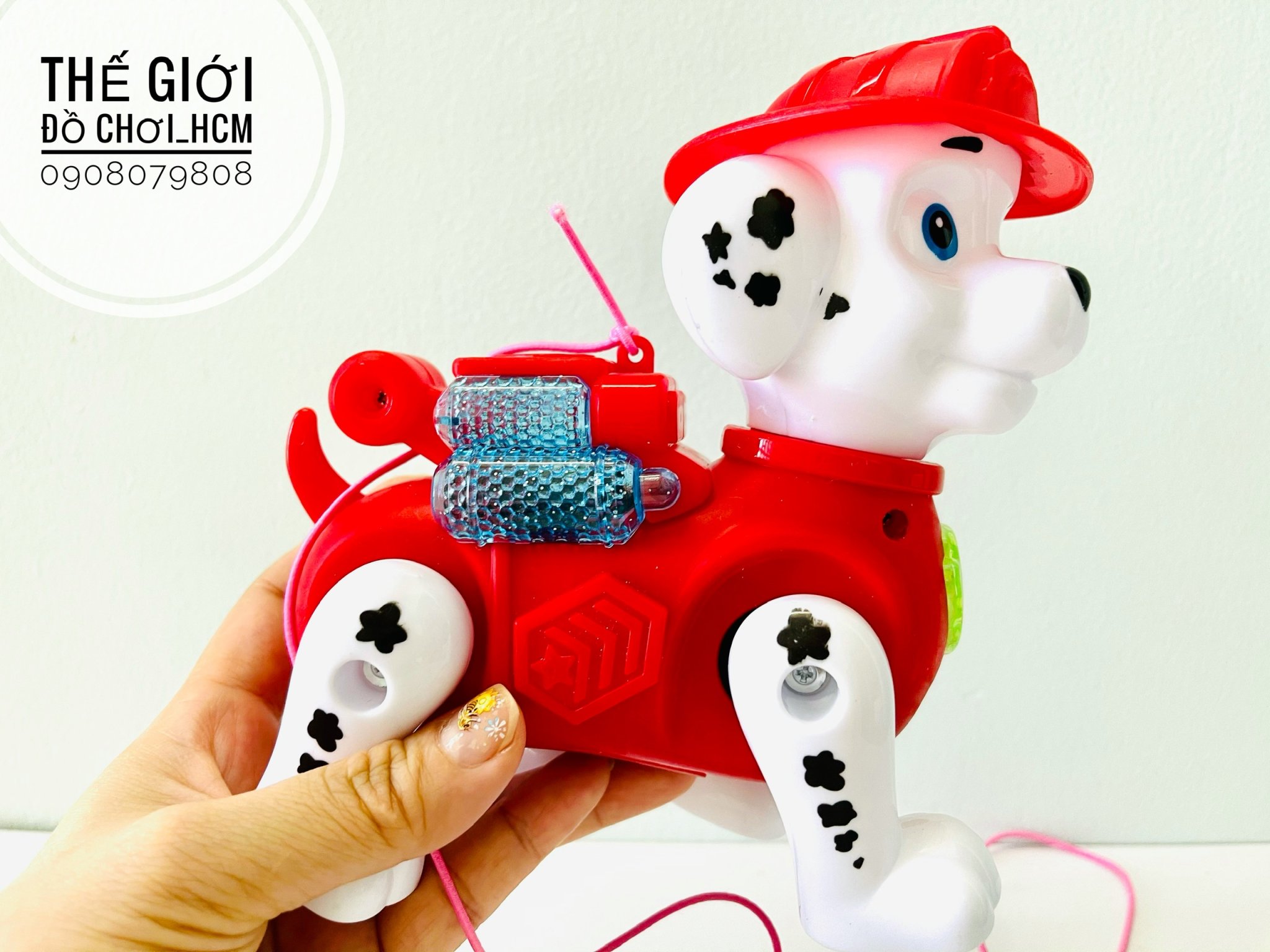 [NHẠC-ĐÈN] Đồ chơi chó cứu hộ chạy pin cho bé dắt đi dạo