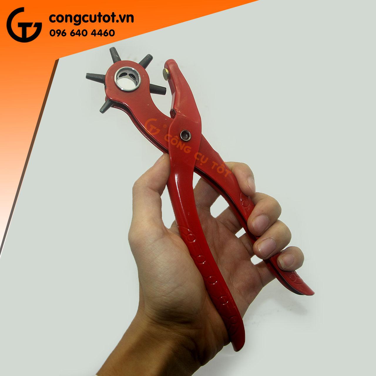 Kìm bấm lỗ dây da, dây nịt, đồng hồ 2-4.5mm