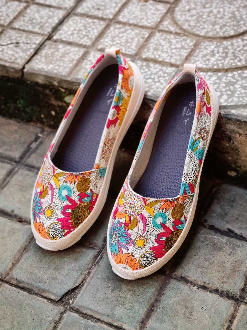 Giày búp bê - Kirei floral canvas KH