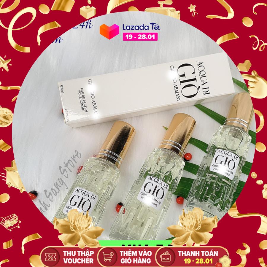 [HCM]COMBO 3 NƯỚC HOA NAM AQUA GIÒ TRẮNG CHIẾT PHÁP 20ML