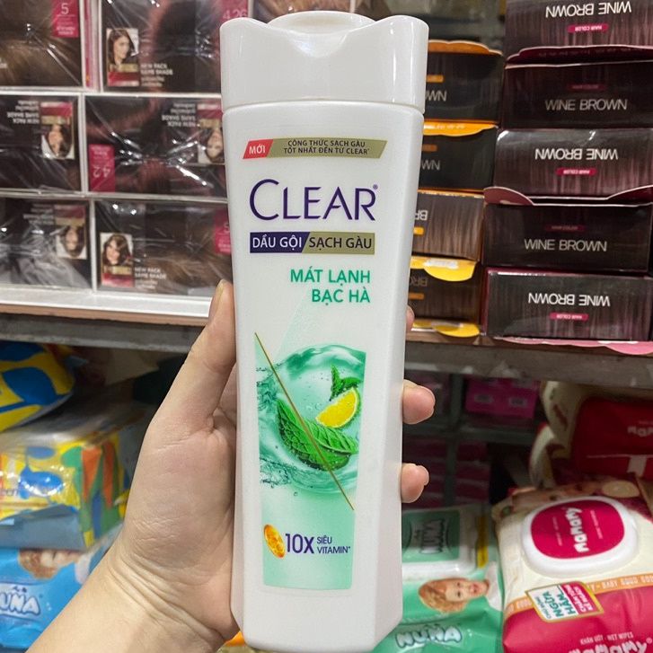 [HCM] Dầu Gội Đầu Clear Mát Lạnh Bạc Hà 340g