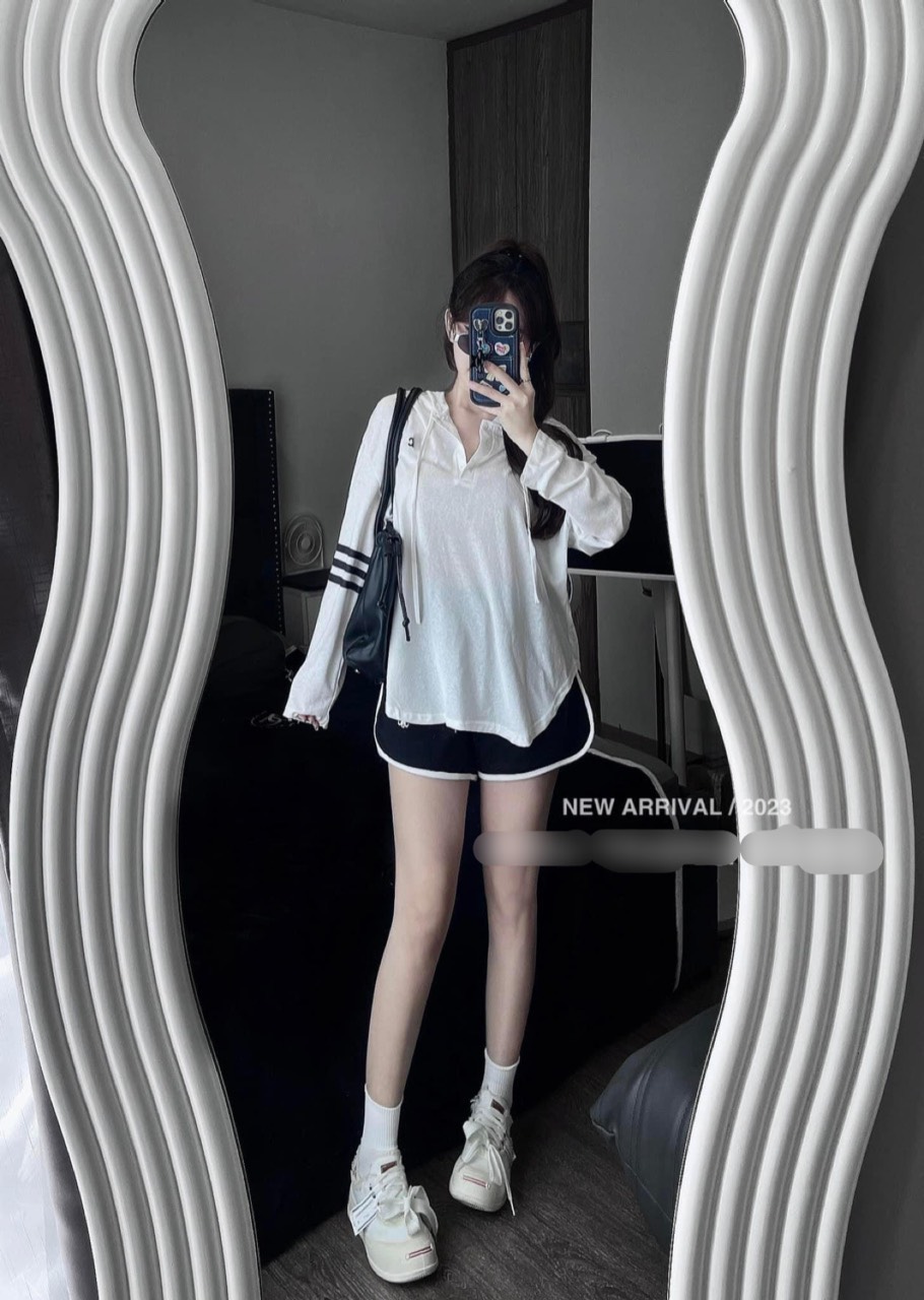 Set basic ÁO MŨ, QUẦN SOOC chất vải cotton giấy mịn mát , size S, M, L