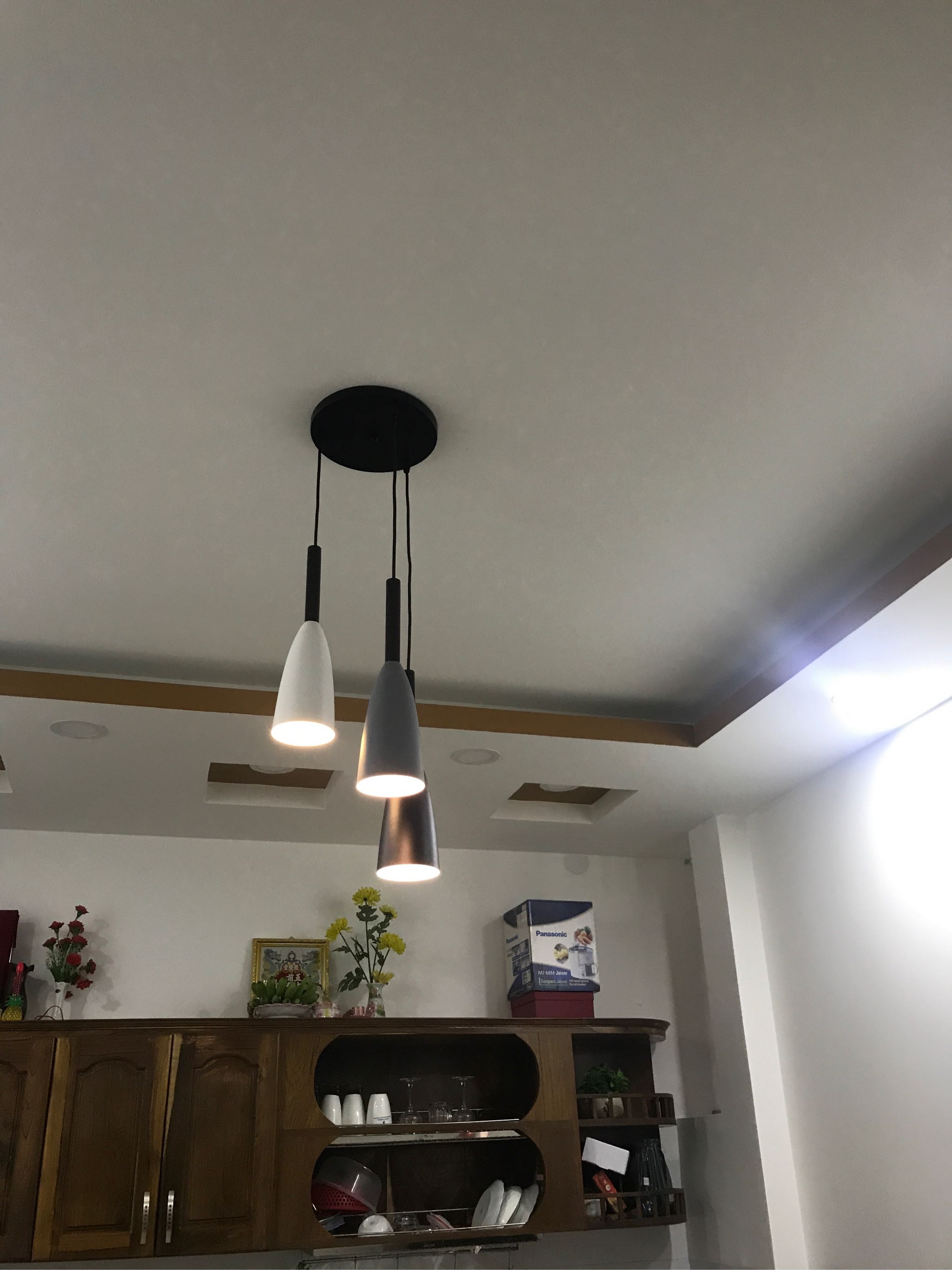 [HCM]Đèn Chùm Thả 3 Phòng Khách Bàn Ăn Kèm Bóng