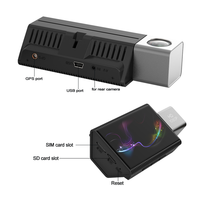 Camera hành trình ô tô Wifi, 4G  Phisung K11 Plus, Android: 8.1, màn hình LCD IPS 3 inch