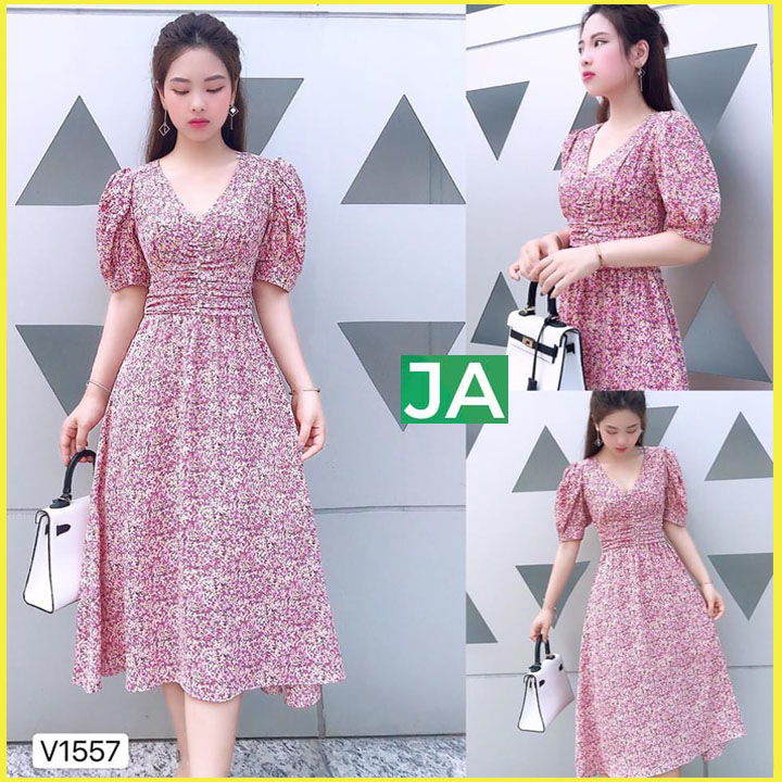 Váy hoa nhí vintage Hàn Quốc CÓ SẴN  Shopee Việt Nam