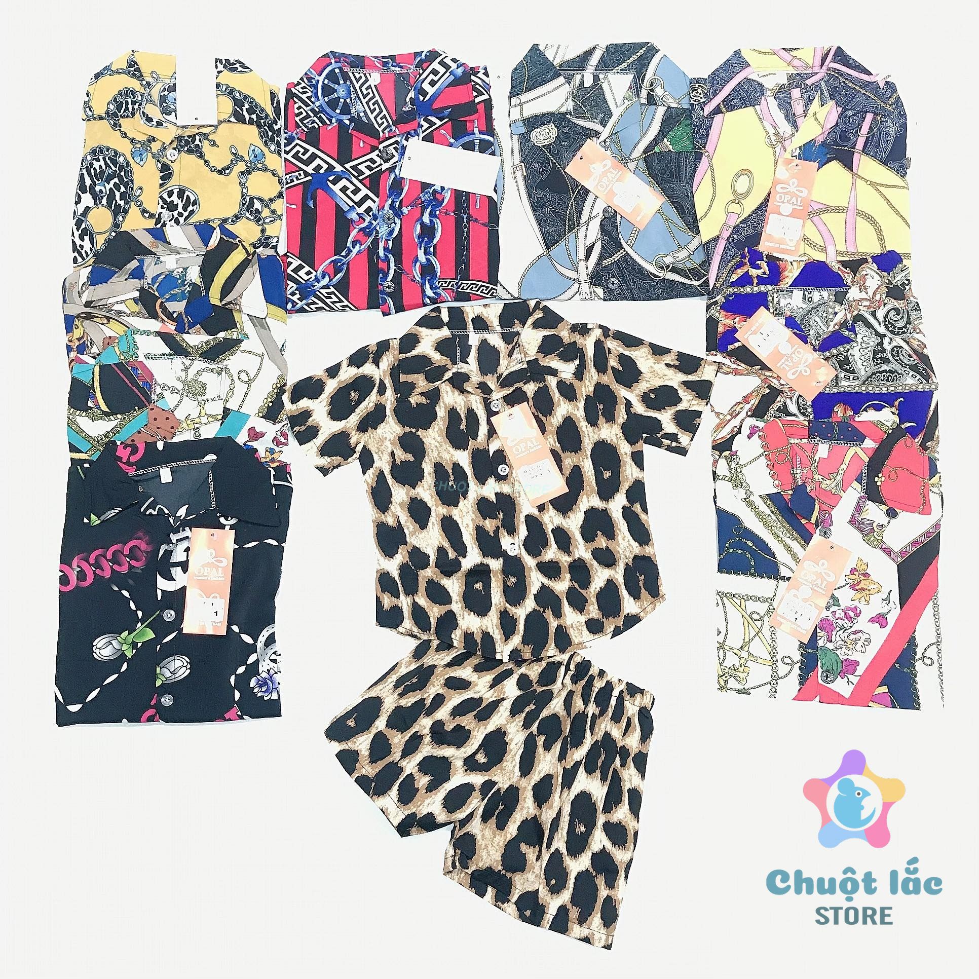 [HCM]Bộ quần áo bé trai bé gái chất lụa cát không nhăn họa tiết 3D sắc nét cho bé từ 8kg đến 18kg( màu ngẫu nhiên)