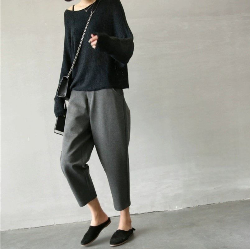 [ogniM Seoul] Quần jersey dáng baggy phong cách Hàn Quốc (Made in Korea)