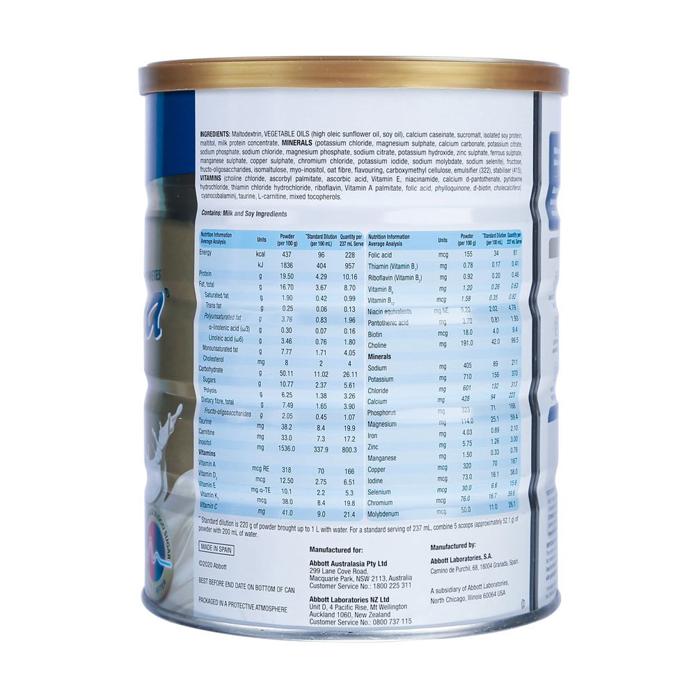 Sữa bột cho người tiểu đường Abbott Glucerna của Úc 850g