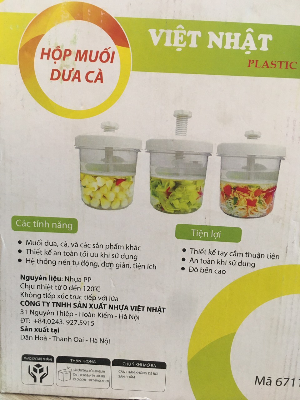 Hộp muối dưa cà Việt Nhật