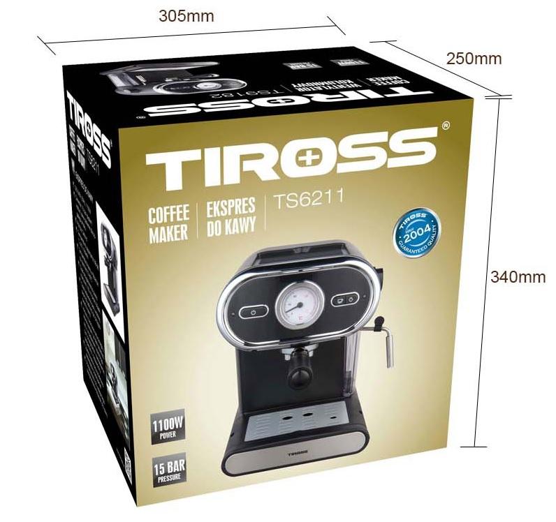 Máy pha cà phê Espresso Tiross TS6211 (15 bar)