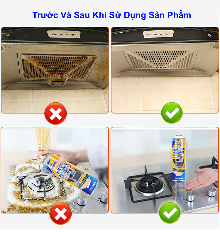 Chai Xịt Tẩy Rửa Đa Năng Kitchen Cleaner 500ml