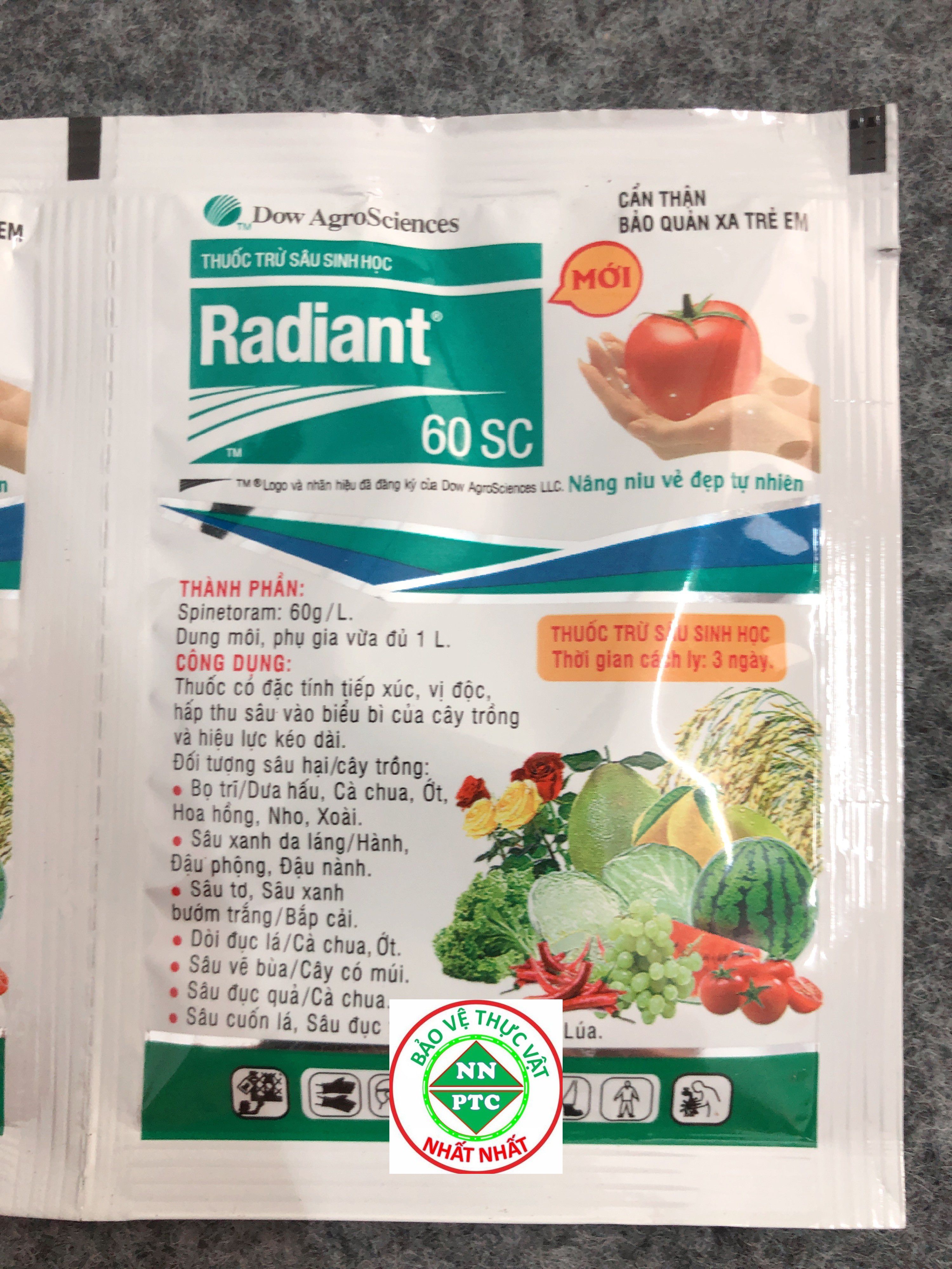 [ thuốc trừ sâu , sâu,thuốc trừ sâu sinh học , thuốc sâu ] Thuốc Trừ Sâu Radiant 60SC gói 15ml