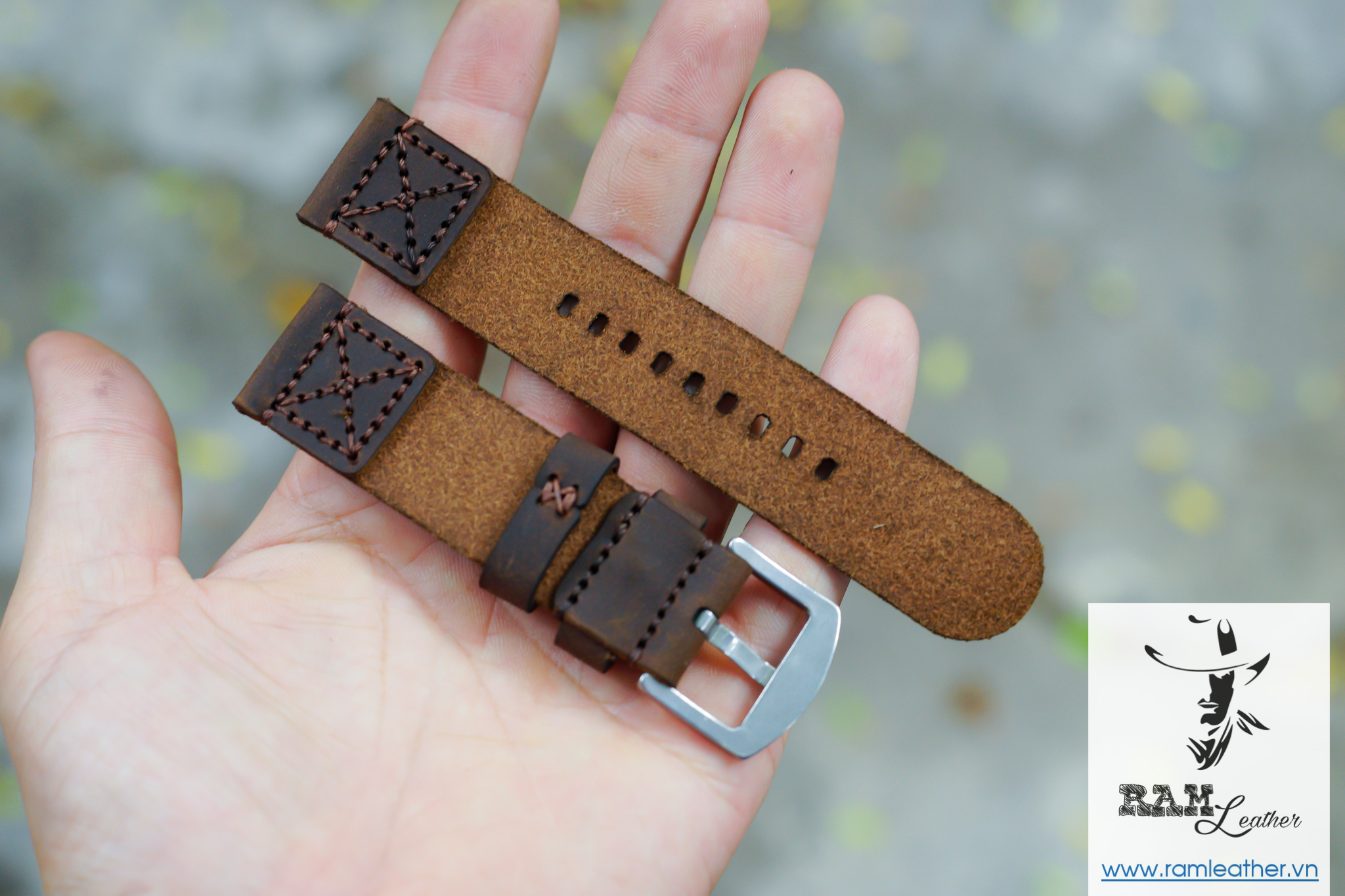 WATCH STRAPS DOUBLE COW LEATHER REAL
