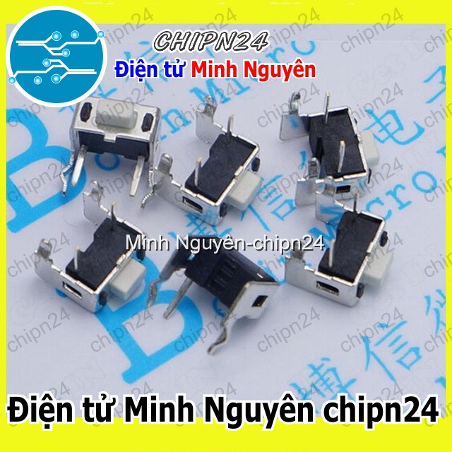 [10 cái] (K78) Nút nhấn 2 chân 3x6x5mm DIP cong - HH003214