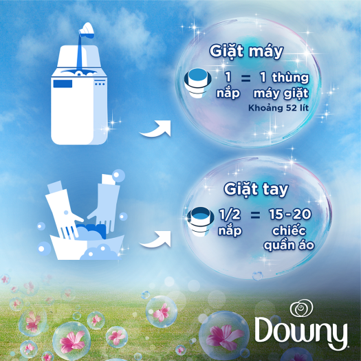 Nước xả vải Downy làn gió mát túi 1.5 lít