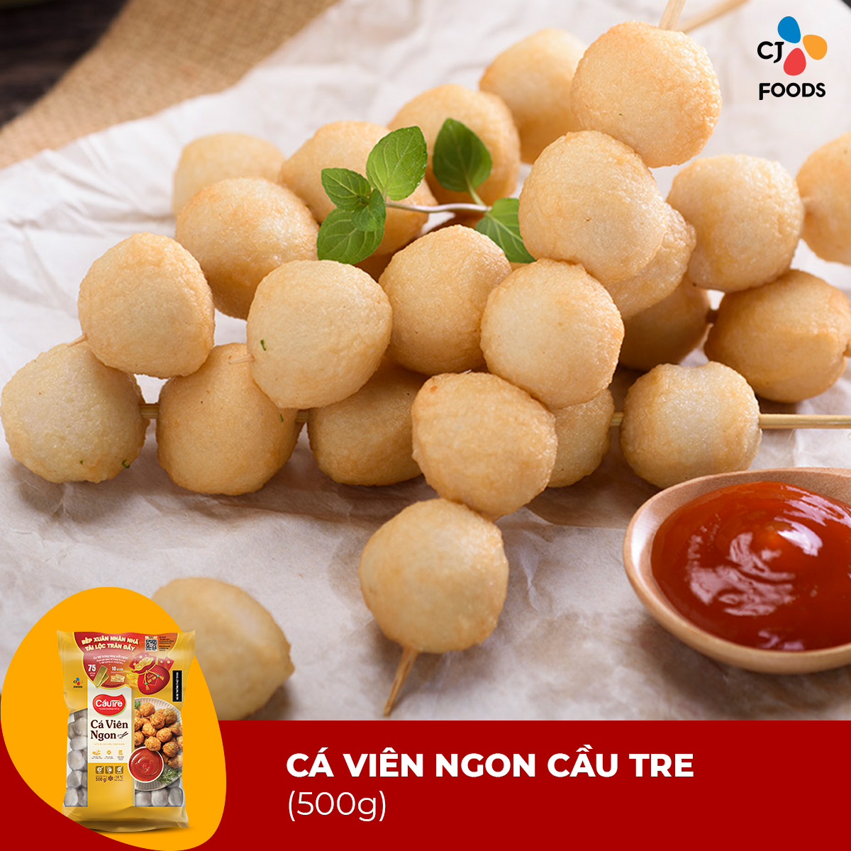 [Hỏa tốc] Thùng 12 gói Cá viên ngon Cầu Tre (500g x 12 gói)