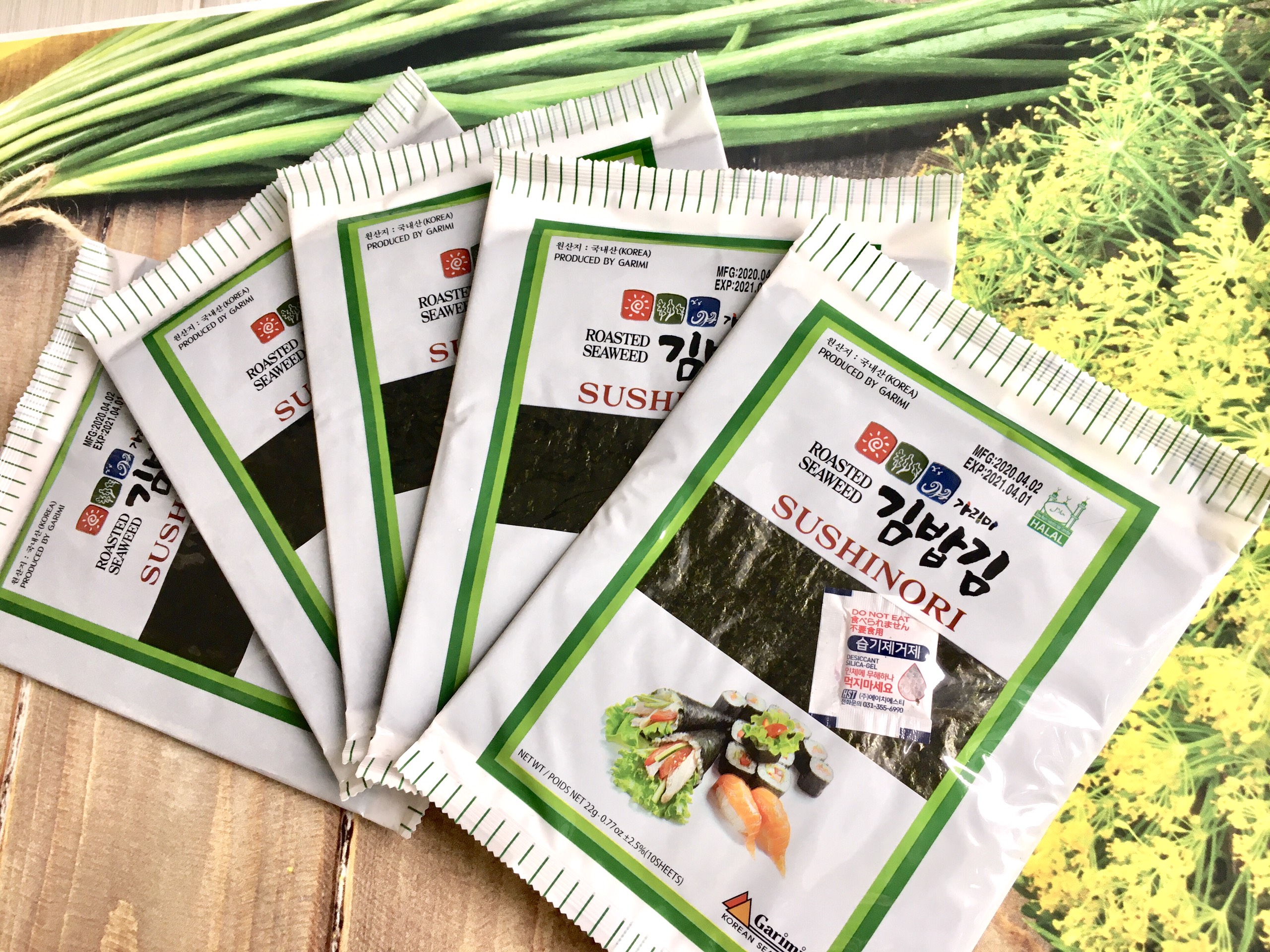 Gói 10 miếng rong biển lá kim_Monhi_Food