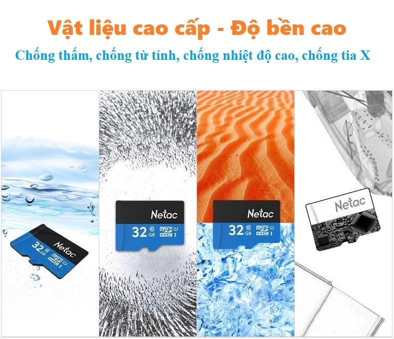 Thẻ nhớ Netac 32Gb Class 10 cao cấp - Micro SDHC 32G