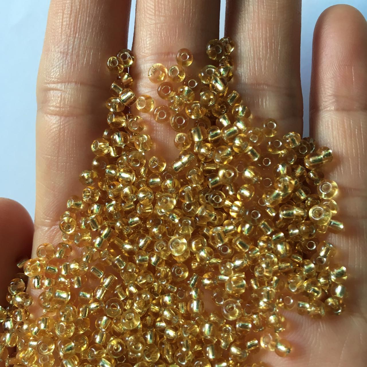 Gói 10g cườm cát màu vàng kim