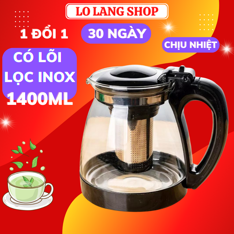 1500ml stainless steel tea pot glass tea infuser water tea pot with filter element high quality anti-hot handle cover