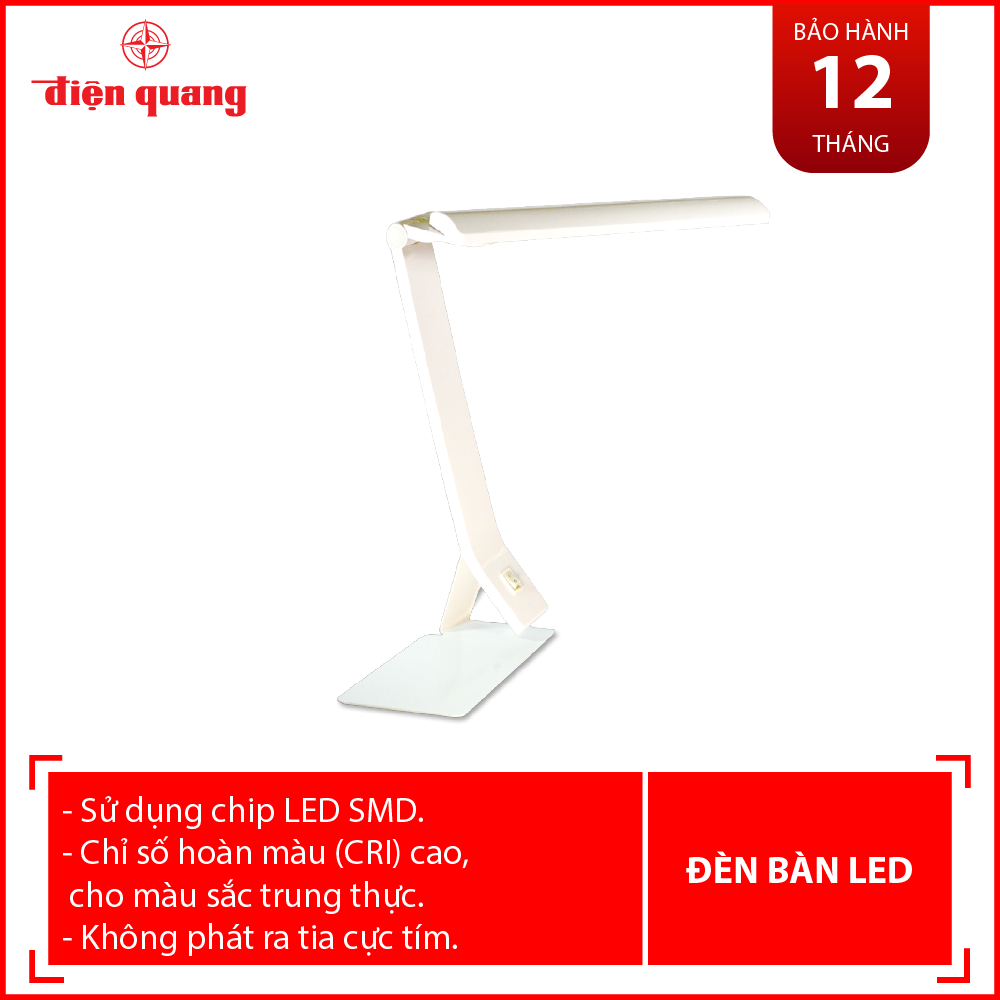 Đèn bàn LED Điện Quang ĐQ LDL02 5W cắm điện trực tiếp