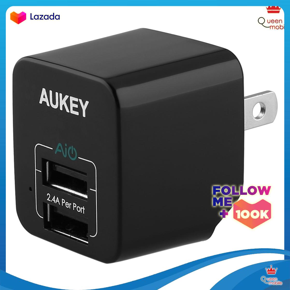 [HCM]Adapter Sạc 2 Cổng 12W Aukey PA-U32