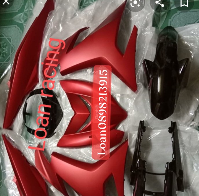 Dàn áo exciter 150 màu đỏ, màu đen đời 2018,2019 hàng zin chính hãng Yamaha