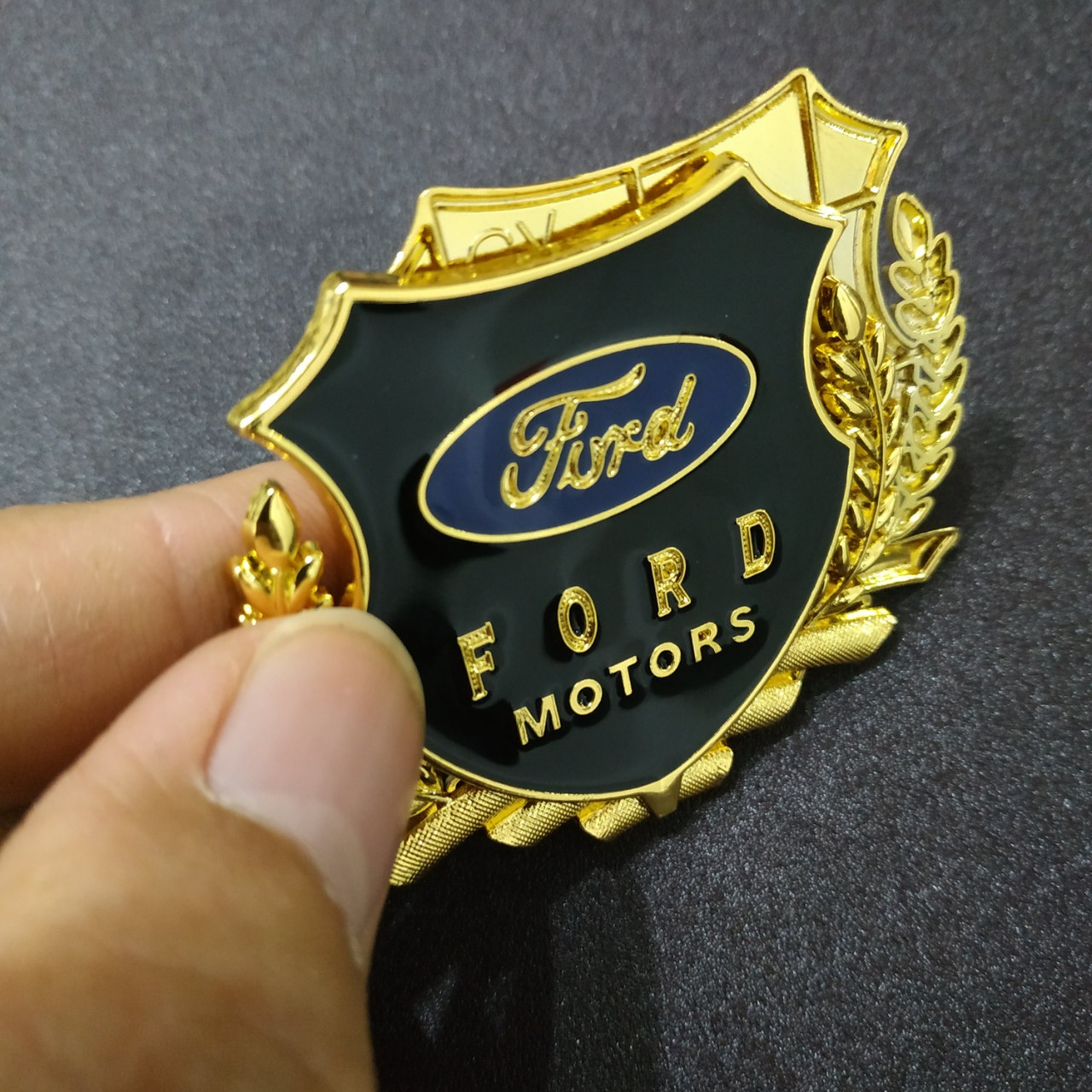 Cặp Logo bông lúa Ford  motors 5.1x5.5cm hợp kim
