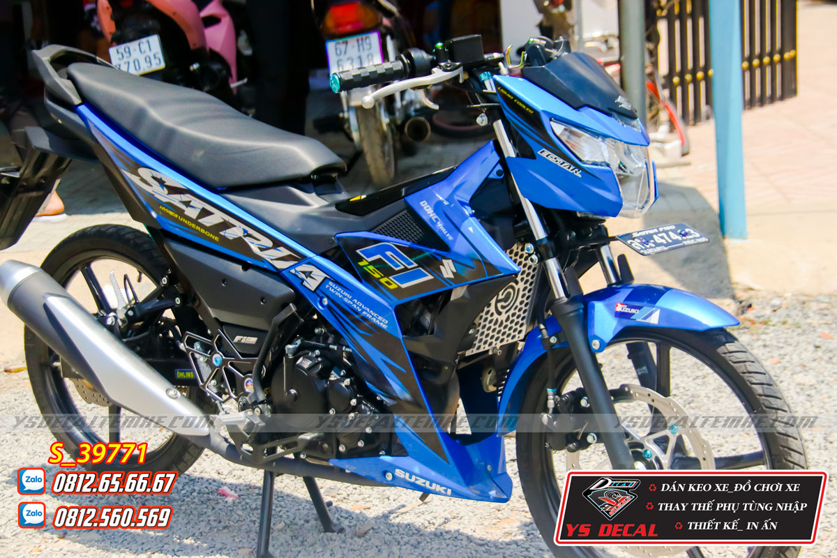 Tem rời Satria,Raider Fi xanh đen
