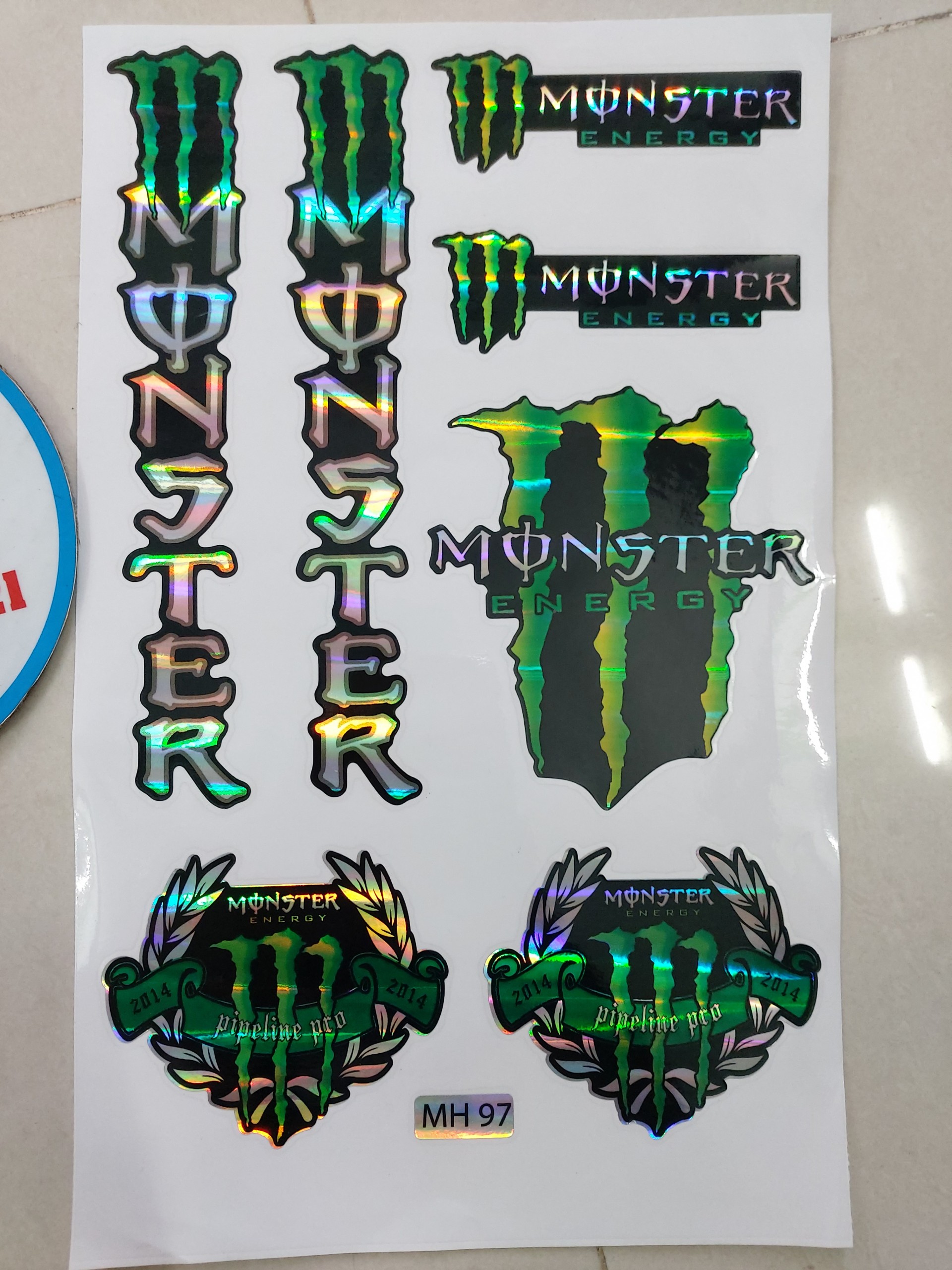 Tem logo monter 7 màu trọn bộ
