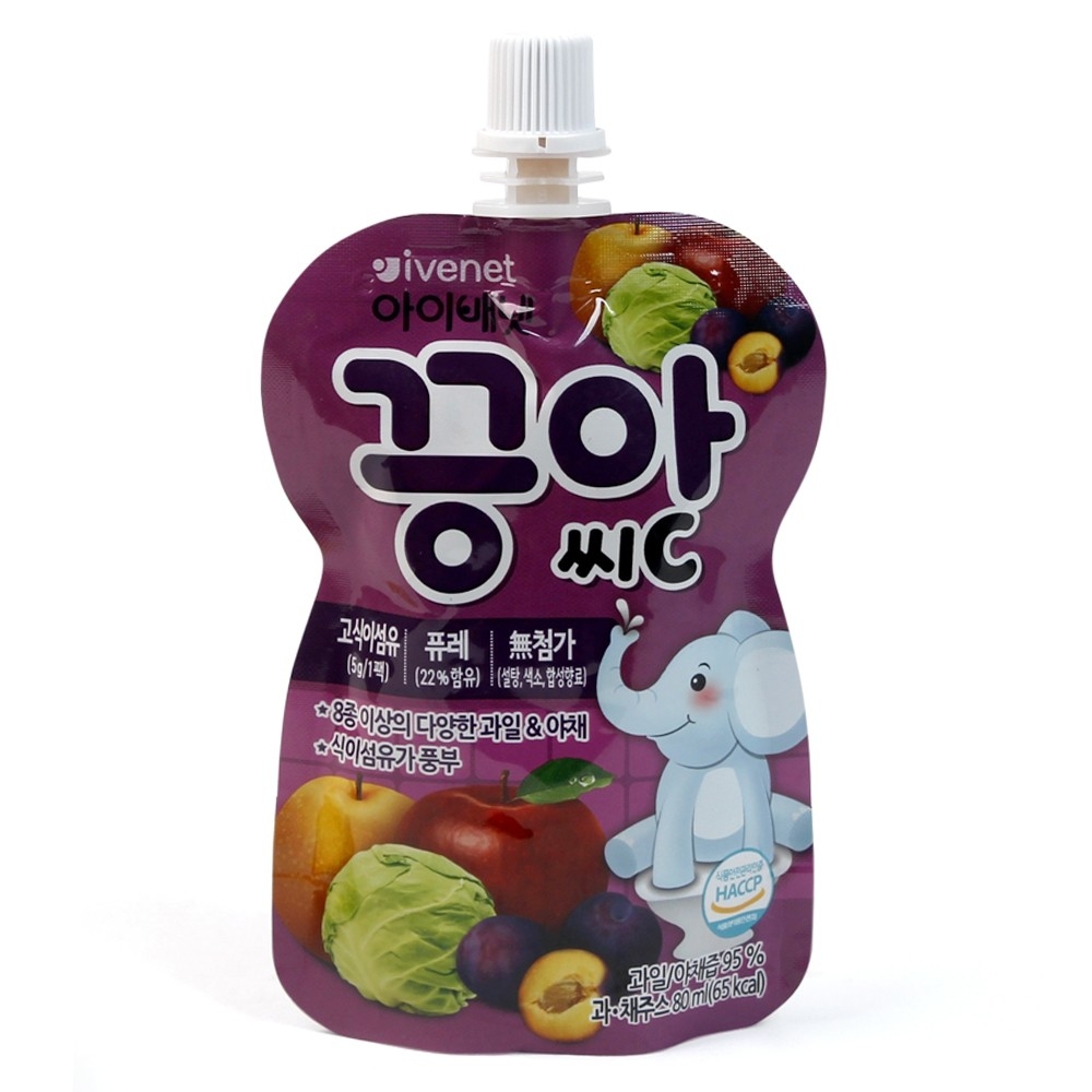 NƯỚC ÉP HOA QUẢ IVENET PUREE C (TÁO, LÊ, MẬN, BẮP CẢI) 80ml