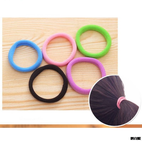 Set 10 Cái Dây Cột Tóc , Dây Thun Cột Tóc Trơn, Dây Buộc Tóc Co Giãn,Nhiều Màu
