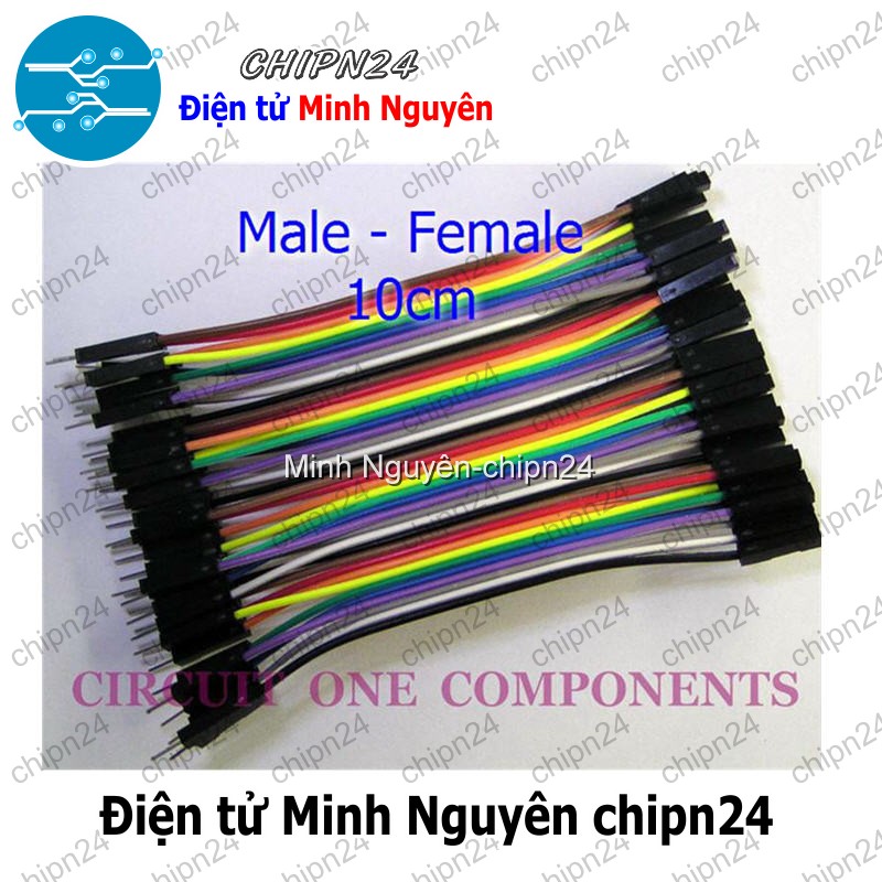 [20 sợi] (P65) Dây Cắm Test Board 10cm Đực-Cái - HH001421