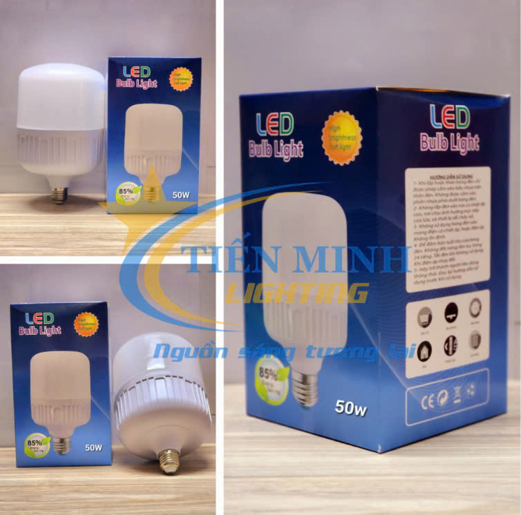 (RẺ VÔ ĐỊCH) BÓNG ĐÈN LED BULD TRỤ 50W , SIÊU SÁNG CHÓI