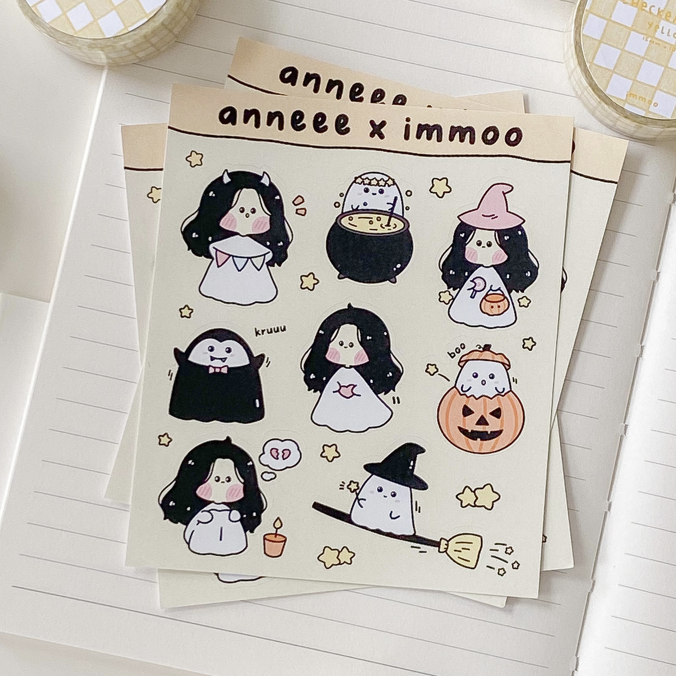 Sticker hình dán Halloween cô bé ma