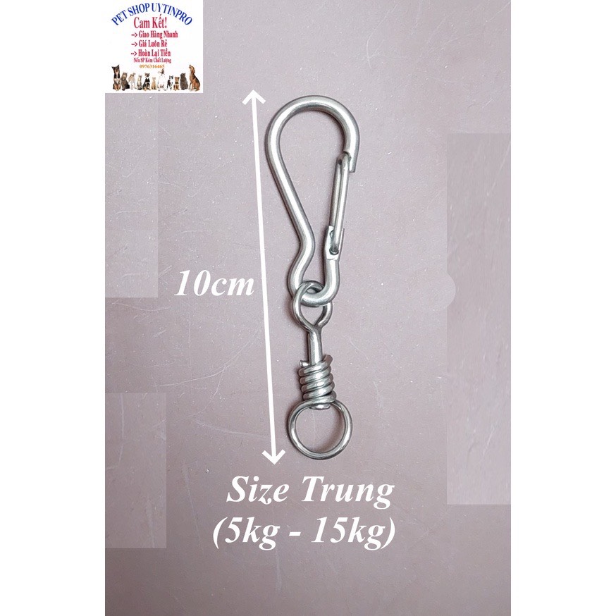 ( Móc Inox Zin 304 )- Móc Khoá Inox Đa Dụng Có Chốt Xoắn
